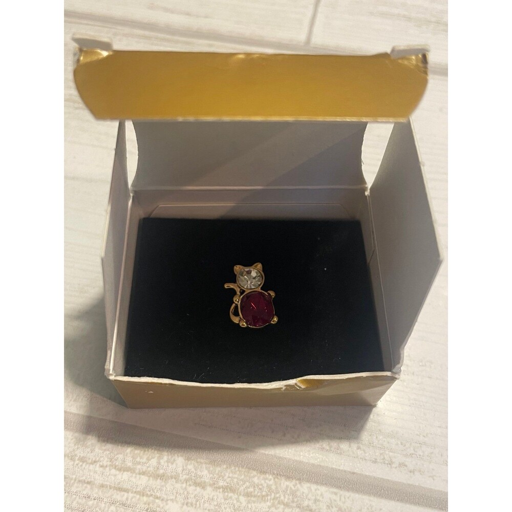 Vintage *Avon, sapphire, birthstone, pen, kitty cat kitten original box